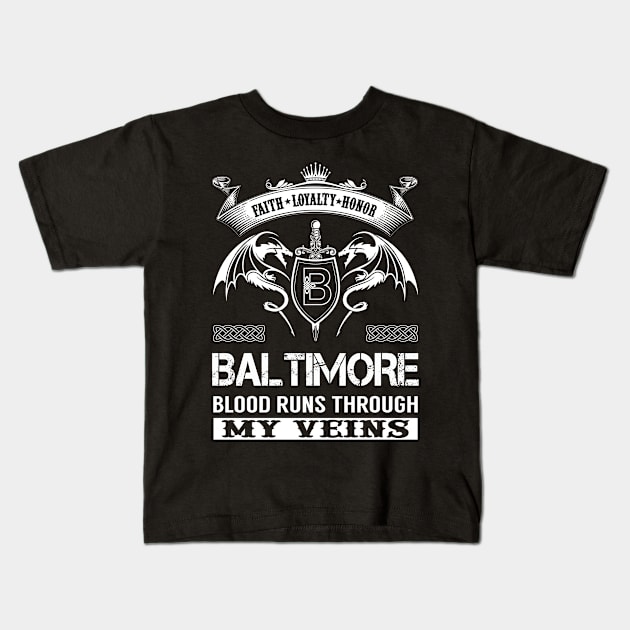 BALTIMORE Kids T-Shirt by Linets